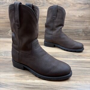 Tecovas The Stockton Mens 10.5 EE Wide Ranch Farm R Toe Western 10.5" Work Boots